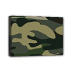 Green Military Camouflage Pattern Mini Canvas 7  x 5  (Stretched)