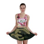 Green Military Camouflage Pattern Mini Skirt