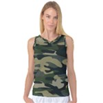 Green Military Camouflage Pattern Women s Basketball Tank Top