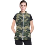 Green Military Camouflage Pattern Women s Puffer Vest