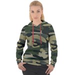 Green Military Camouflage Pattern Women s Overhead Hoodie