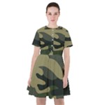 Green Military Camouflage Pattern Sailor Dress
