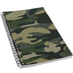 Green Military Camouflage Pattern 5.5  x 8.5  Notebook