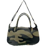 Green Military Camouflage Pattern Removal Strap Handbag