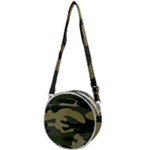 Green Military Camouflage Pattern Crossbody Circle Bag
