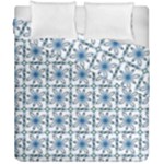 Blue floral pattern Duvet Cover Double Side (California King Size)