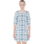 Blue floral pattern Pocket Dress