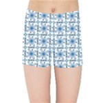 Blue floral pattern Kids  Sports Shorts