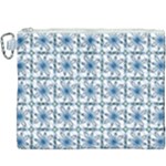 Blue floral pattern Canvas Cosmetic Bag (XXXL)