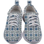 Blue floral pattern Kids Athletic Shoes