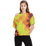 Geo Abstract 1 One Shoulder Cut Out Tee