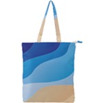 Illustrations Waves Line Rainbow Double Zip Up Tote Bag