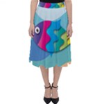 Illustrations Fish Sea Summer Colorful Rainbow Classic Midi Skirt