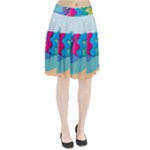 Illustrations Fish Sea Summer Colorful Rainbow Pleated Skirt