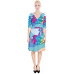 Illustrations Fish Sea Summer Colorful Rainbow Wrap Up Cocktail Dress
