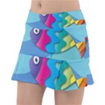 Illustrations Fish Sea Summer Colorful Rainbow Tennis Skorts