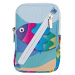 Illustrations Fish Sea Summer Colorful Rainbow Belt Pouch Bag (Small)