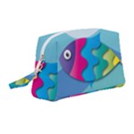 Illustrations Fish Sea Summer Colorful Rainbow Wristlet Pouch Bag (Medium)