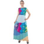 Illustrations Fish Sea Summer Colorful Rainbow Chiffon Mesh Boho Maxi Dress