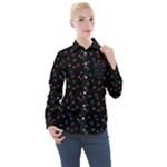 Abstract Texture Women s Long Sleeve Pocket Shirt