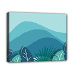 Illustration Of Palm Leaves Waves Mountain Hills Canvas 10  x 8  (Stretched)