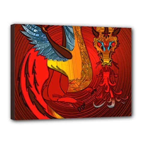 Dragon Metallizer Canvas 16  x 12  (Stretched) from ArtsNow.com
