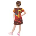 Kids  Short Sleeve Velvet Dress 