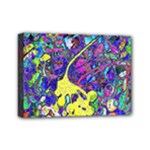 vibrant abstract floral/rainbow color Mini Canvas 7  x 5  (Stretched)