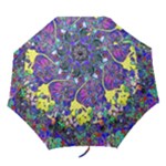 vibrant abstract floral/rainbow color Folding Umbrellas