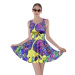 vibrant abstract floral/rainbow color Skater Dress