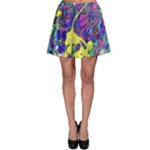 vibrant abstract floral/rainbow color Skater Skirt