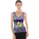 vibrant abstract floral/rainbow color Tank Top