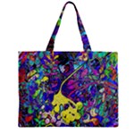 vibrant abstract floral/rainbow color Zipper Mini Tote Bag