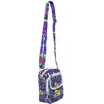 vibrant abstract floral/rainbow color Shoulder Strap Belt Bag
