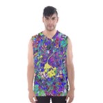 vibrant abstract floral/rainbow color Men s Basketball Tank Top