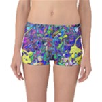 vibrant abstract floral/rainbow color Boyleg Bikini Bottoms