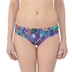 vibrant abstract floral/rainbow color Hipster Bikini Bottoms