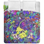 vibrant abstract floral/rainbow color Duvet Cover Double Side (California King Size)