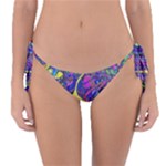vibrant abstract floral/rainbow color Reversible Bikini Bottom