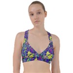 vibrant abstract floral/rainbow color Sweetheart Sports Bra