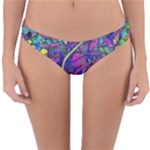 vibrant abstract floral/rainbow color Reversible Hipster Bikini Bottoms