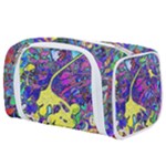 vibrant abstract floral/rainbow color Toiletries Pouch