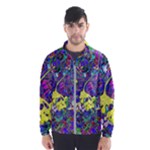 vibrant abstract floral/rainbow color Men s Windbreaker