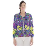 vibrant abstract floral/rainbow color Women s Windbreaker