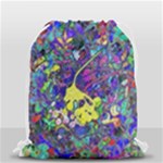vibrant abstract floral/rainbow color Drawstring Bag (Small)