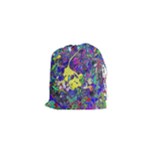 vibrant abstract floral/rainbow color Drawstring Pouch (XS)