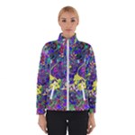 vibrant abstract floral/rainbow color Winter Jacket