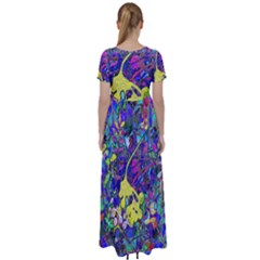 High Waist Short Sleeve Maxi Dress 