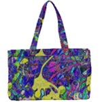 vibrant abstract floral/rainbow color Canvas Work Bag
