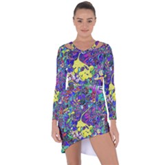 Asymmetric Cut-Out Shift Dress 
